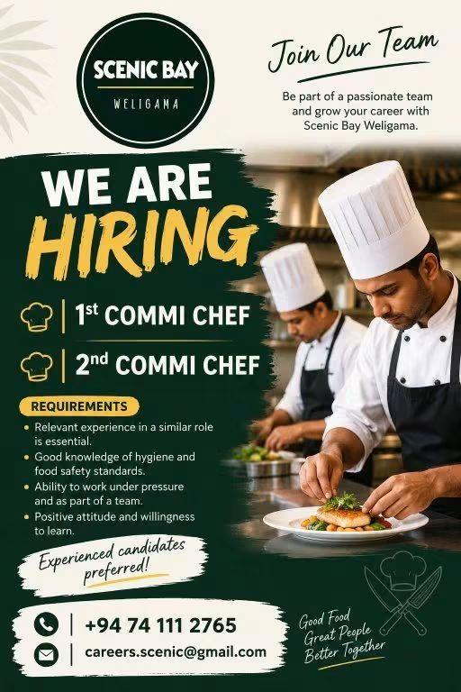 1st commi chef / 2nd commi chef — flyer
