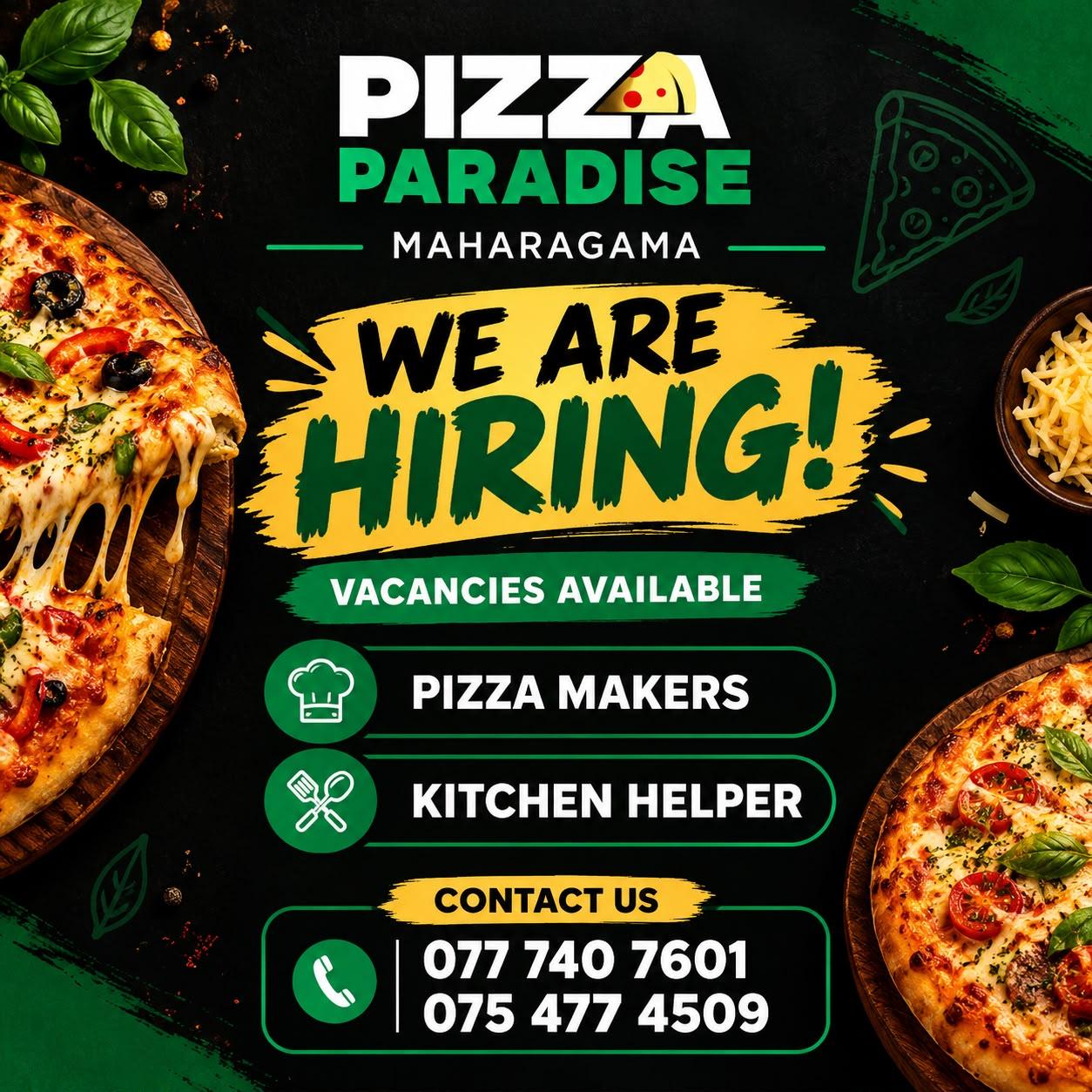 Piza Makers / Kitchen Helper  — flyer