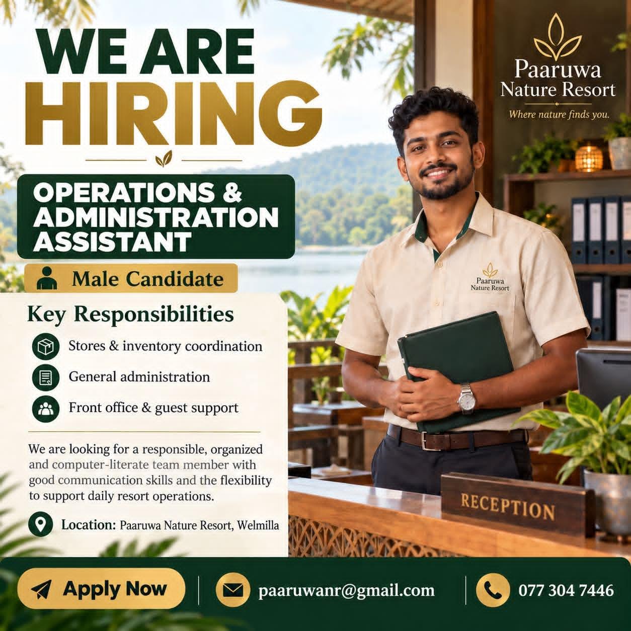Operations & Administration Assistant  — flyer
