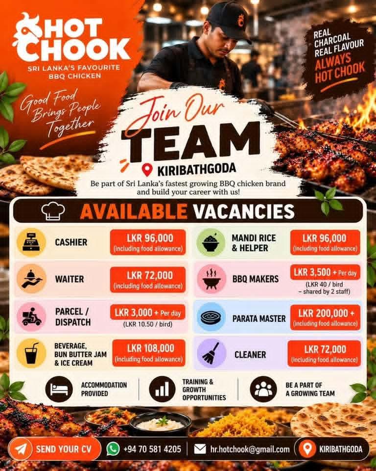 Cashier / Waiter / Parcel Dispatch / Mandi Rice & Helper /  — flyer